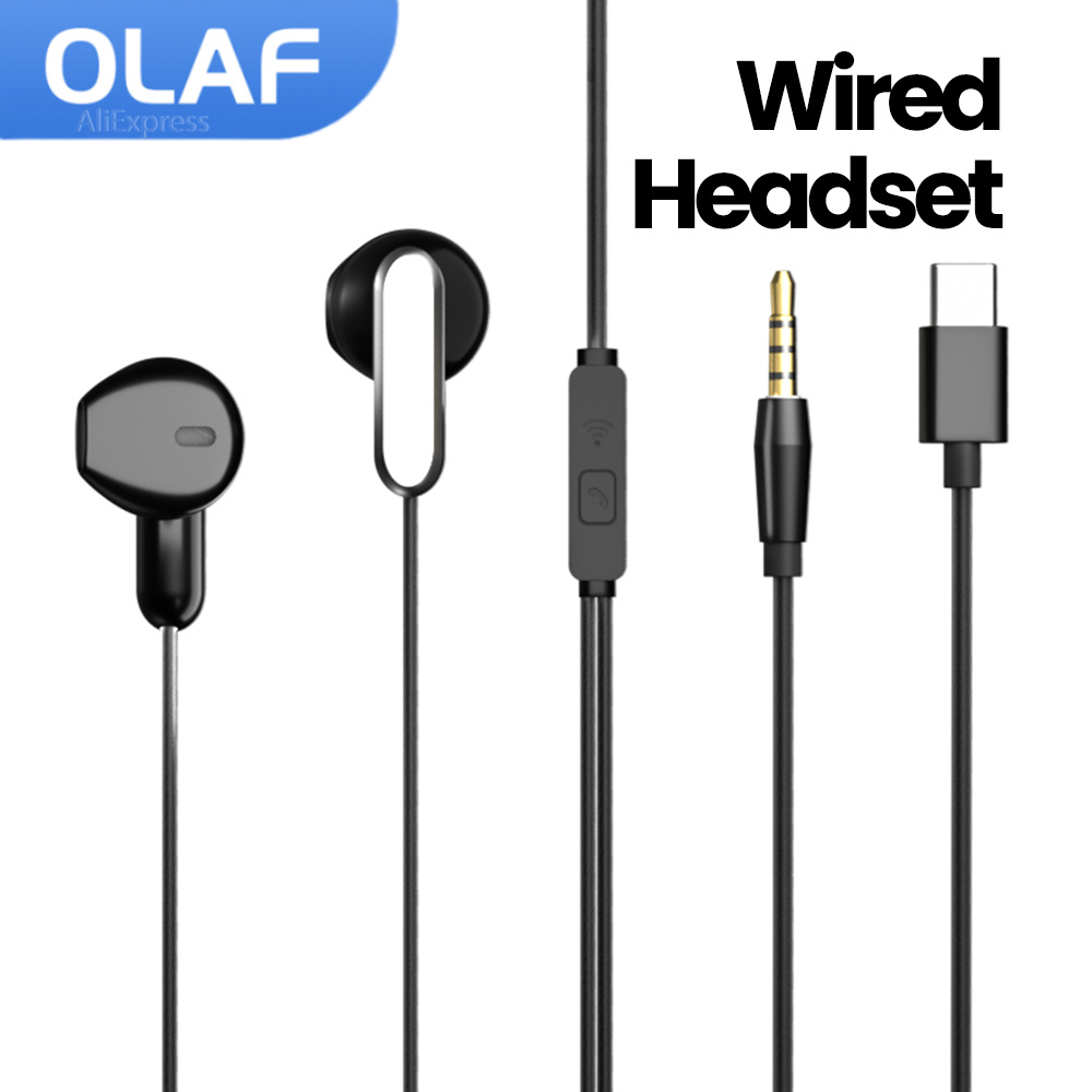 Type C Wired Earphones With Mic - OLAF écouteurs intra-auriculaires filaires écouteurs DAC