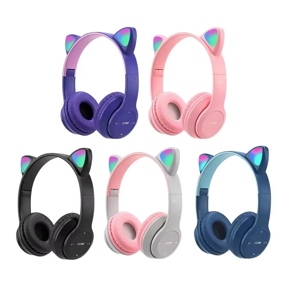 Cat Ear Bluetooth Headset Led - Casque de jeu sans fil pour