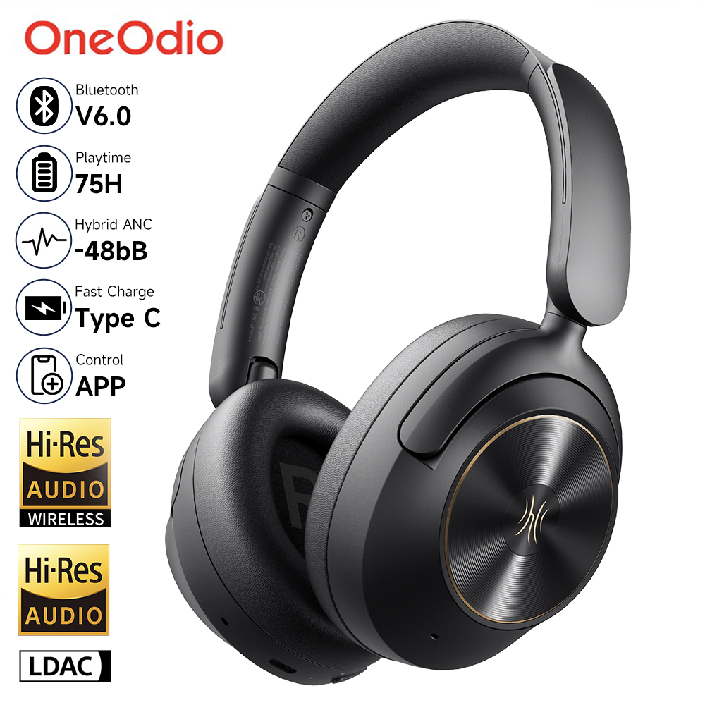 Type C Wired Earphones With Mic - Oneodio A6 ANC casque sans fil