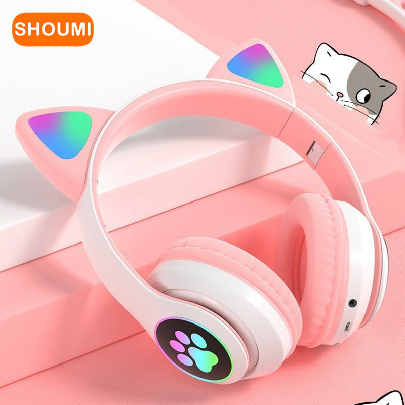 Casque Bluetooth sans fil avec - Cat Ear Bluetooth Headset Led avis et prix