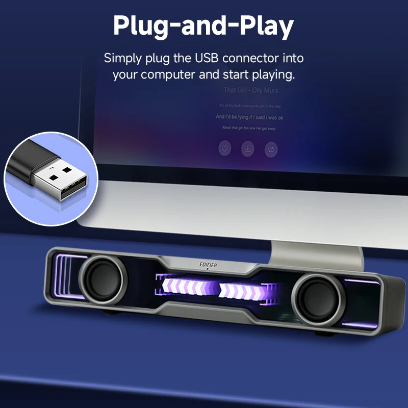 Enceintes d'ordinateur Edifier - Rgb Computer Soundbar For Pc avis et prix