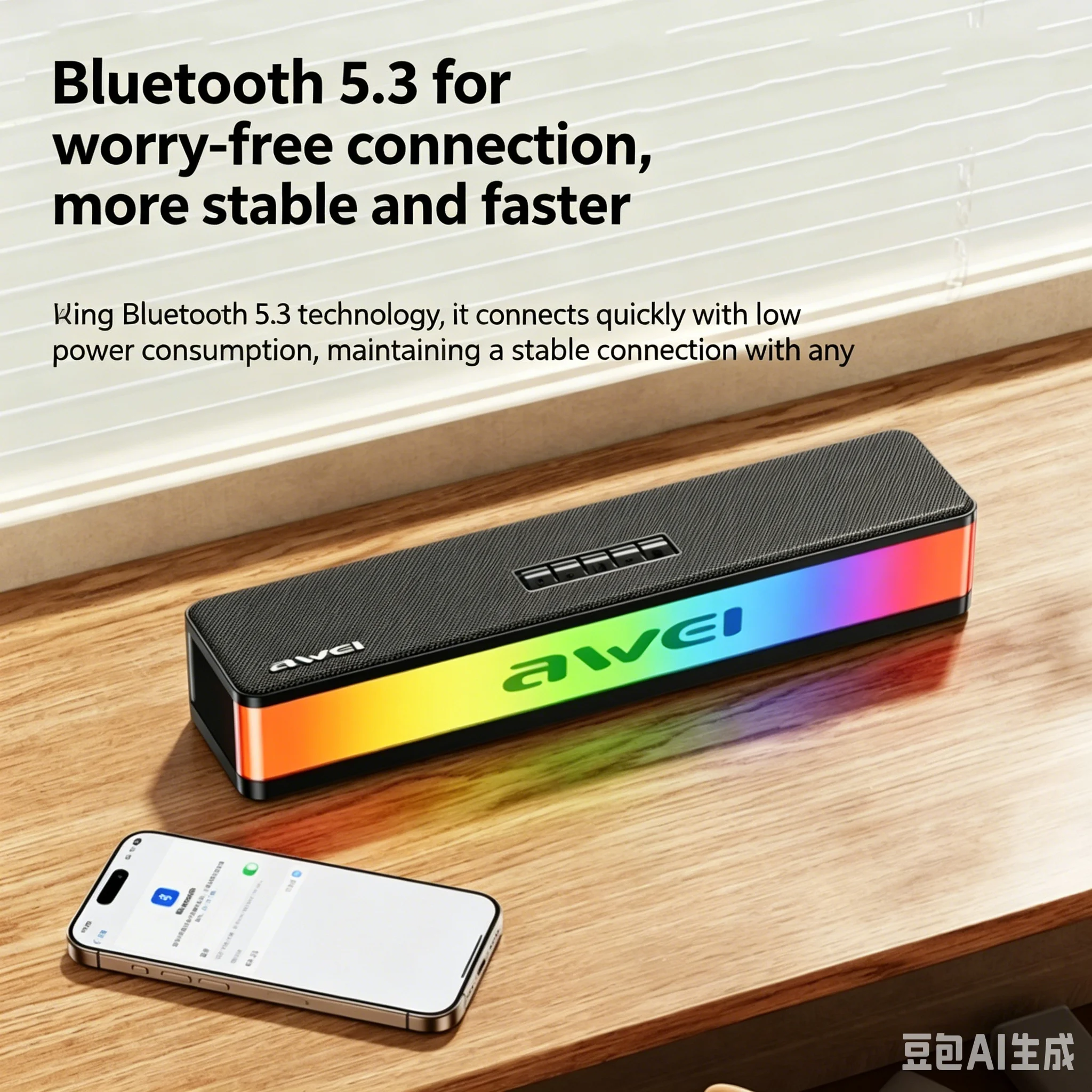 Barre de son Bluetooth RGB, 20 - Rgb Computer Soundbar For Pc avis et prix
