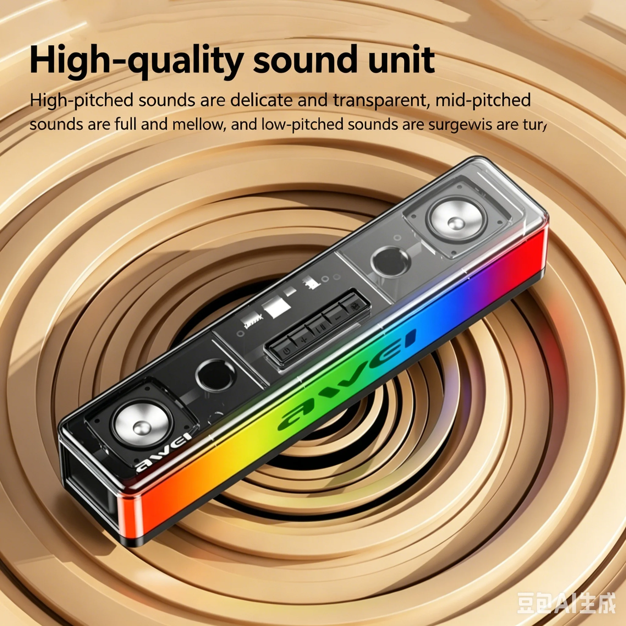 Barre de son Bluetooth RGB, 20 - Rgb Computer Soundbar For Pc avis et prix